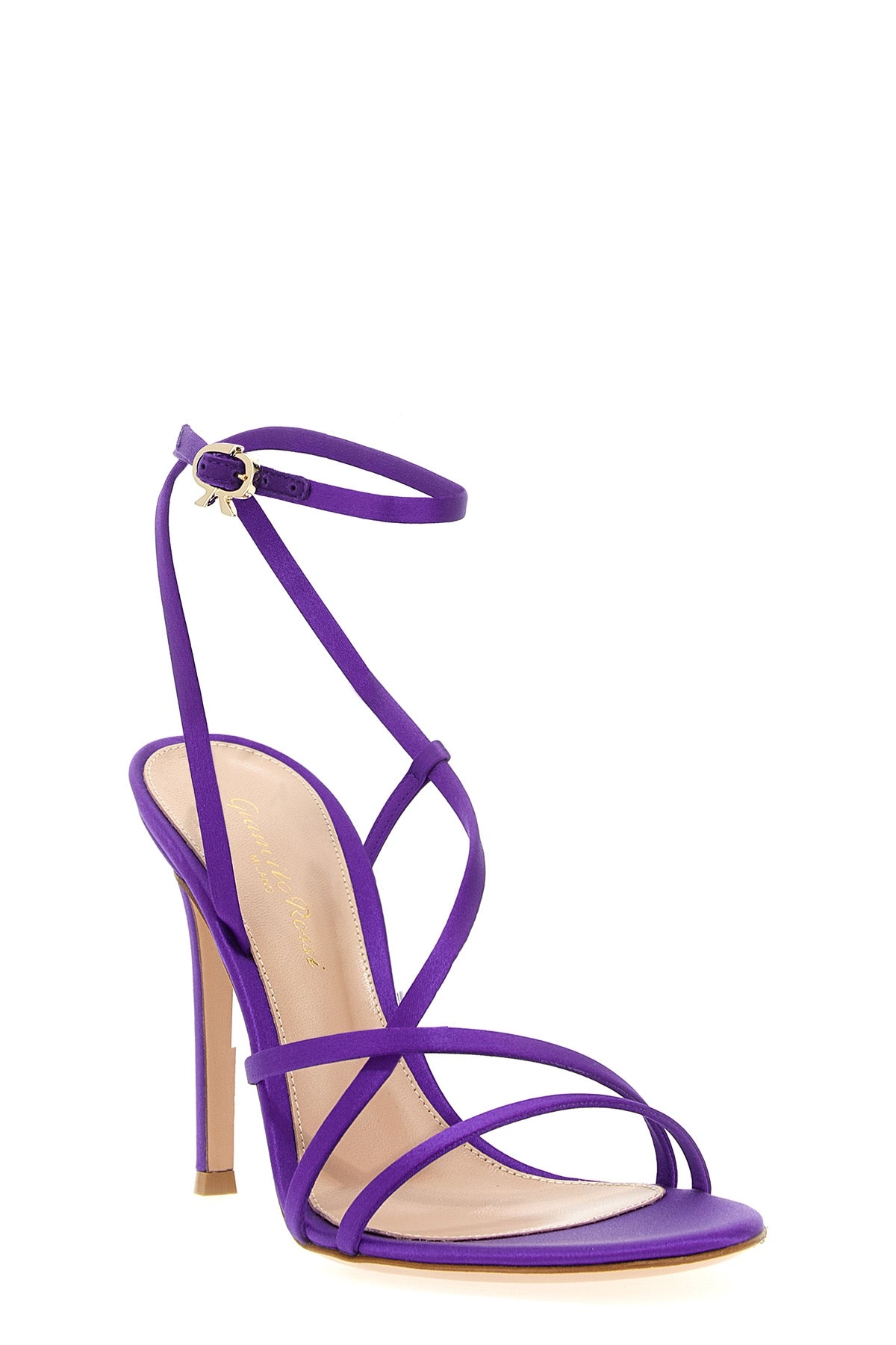 orchid sandals in crêpe satin