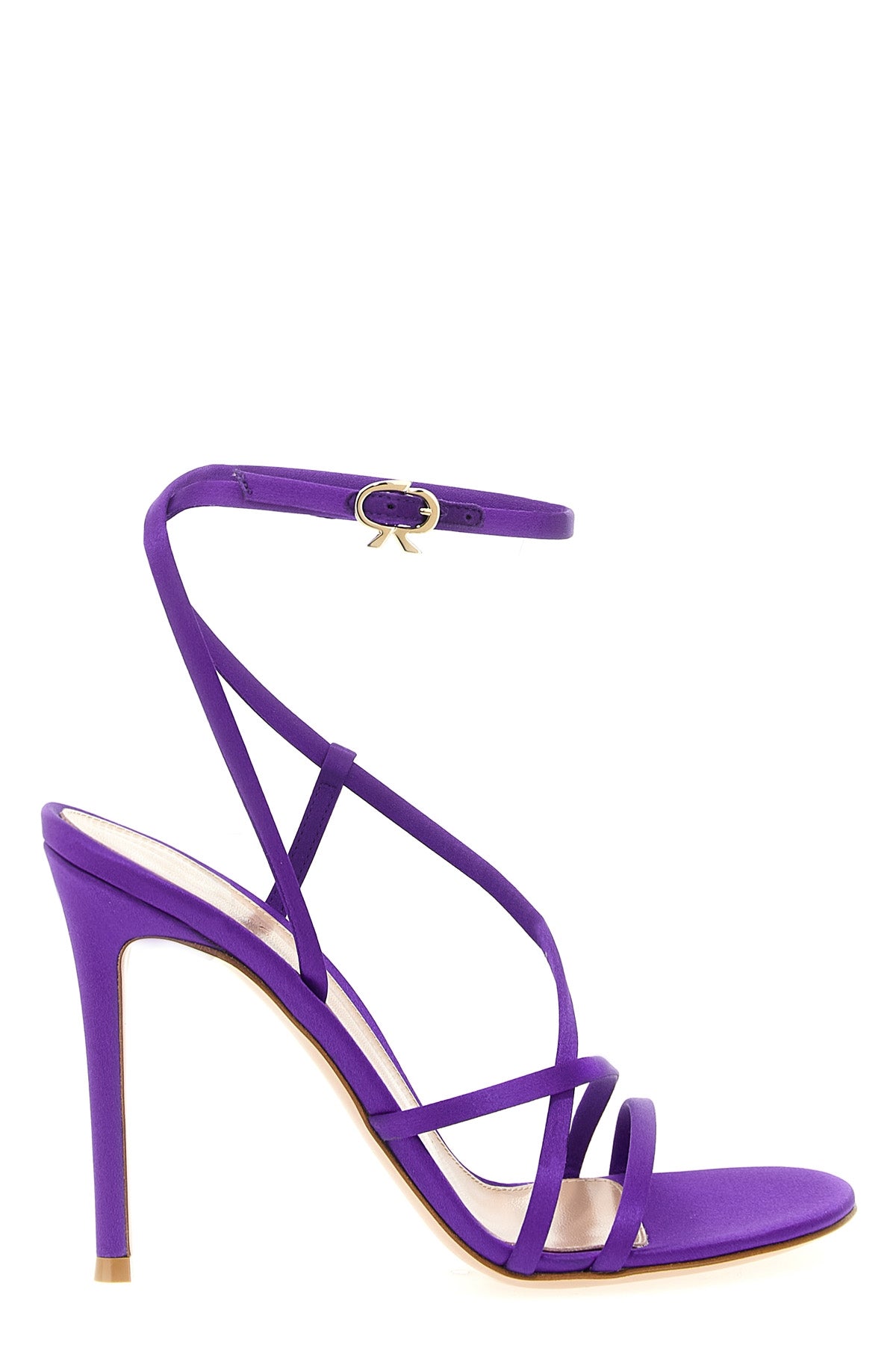 orchid sandals in crêpe satin