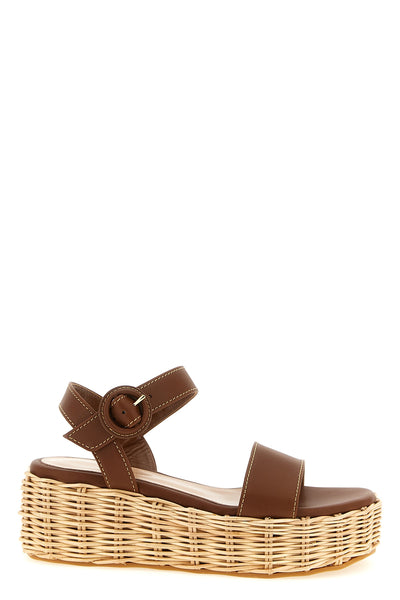 cestino leather sandals