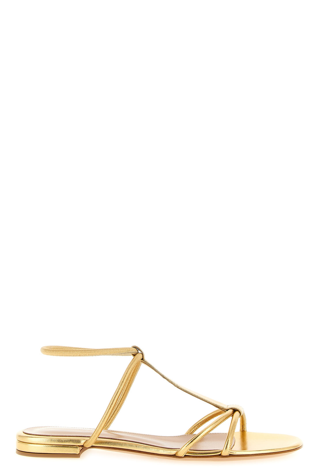 GIANVITO ROSSI 36 lilo metallic nappa leather sandals