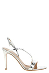 manhattan metallic effect leather sandals