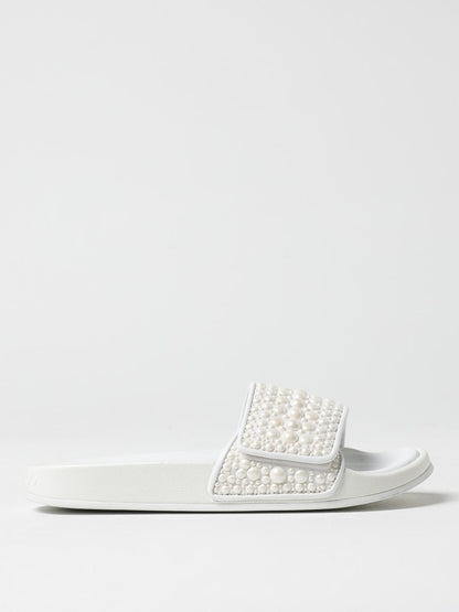 jimmy-choo-woman-s-flat-sandals-fitzfzwyx-white