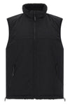 reversible sherpa vest in hard-haired sherpa fleece and high-intensity ripstop