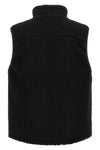 reversible sherpa vest in hard-haired sherpa fleece and high-intensity ripstop
