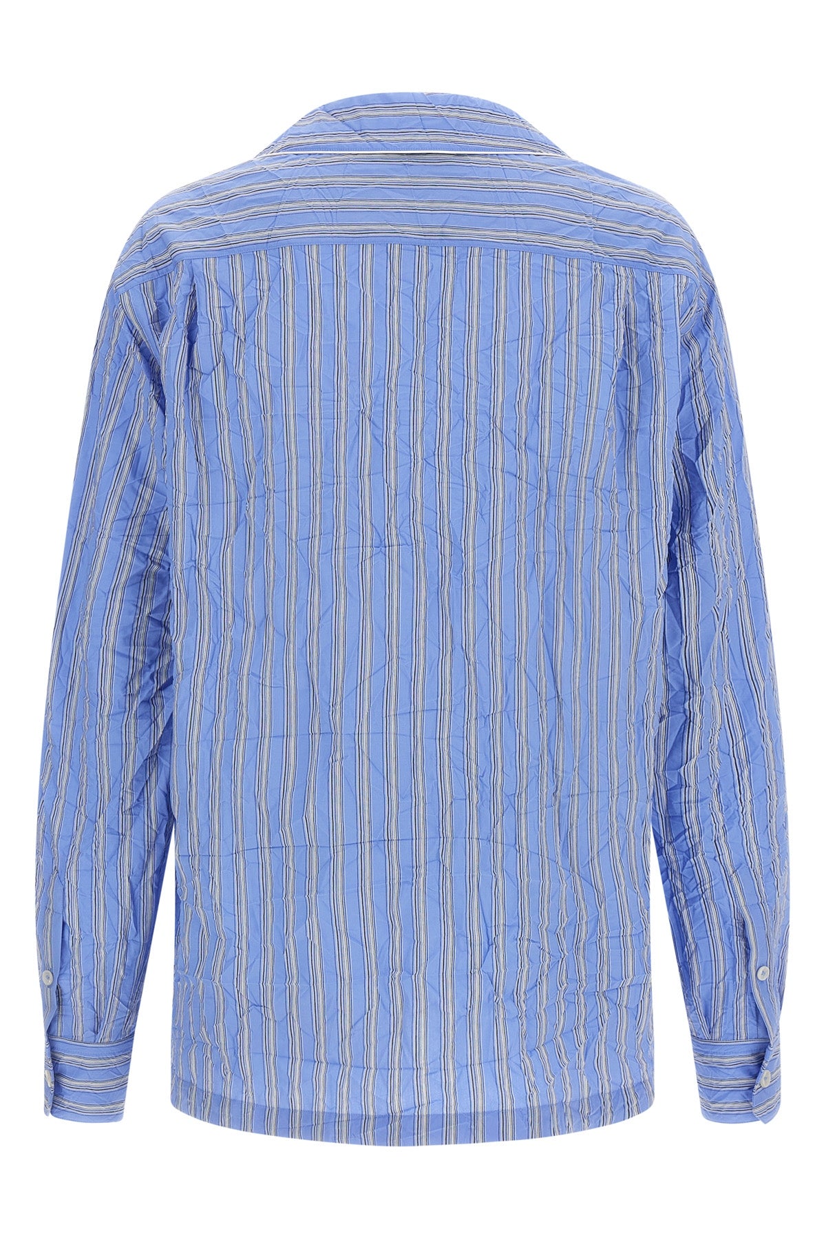 vanity cotton and silk blend canvas shirt froissé patterned in pajamas