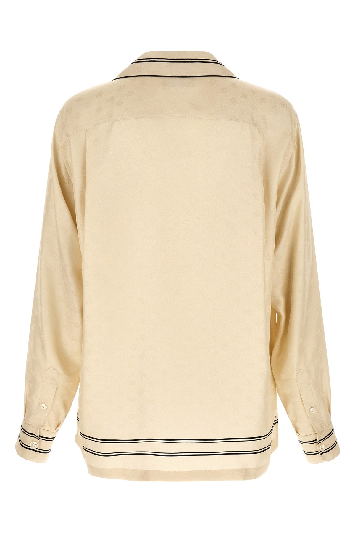 tone-on-tone dg monogram print silk twill shirt