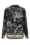 bouquet fiori print jacquard silk twill shirt