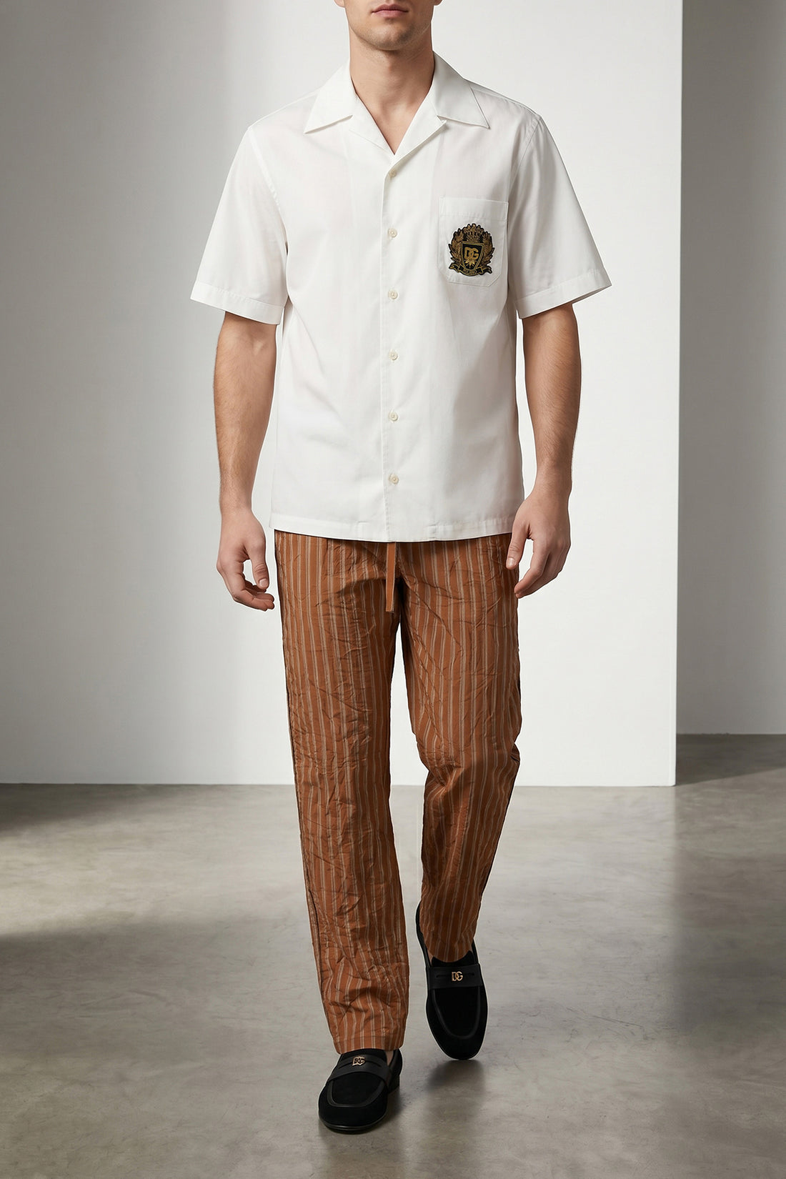 DOLCE &amp; GABBANA 41 cm hawaii cotton poplin shirt