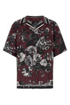 bouquet fiori print jacquard silk twill shirt