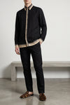 pinstriped patterned silk satin shirt