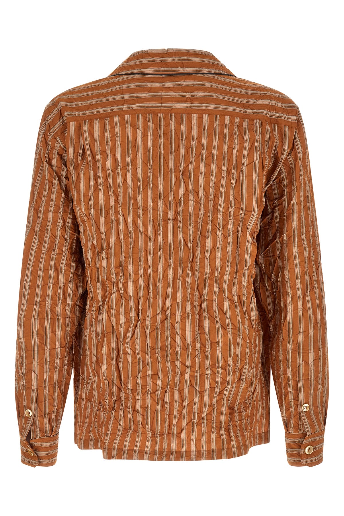 vanity cotton and silk blend canvas shirt froissé patterned in pajamas