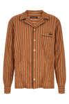 vanity cotton and silk blend canvas shirt froissé patterned in pajamas
