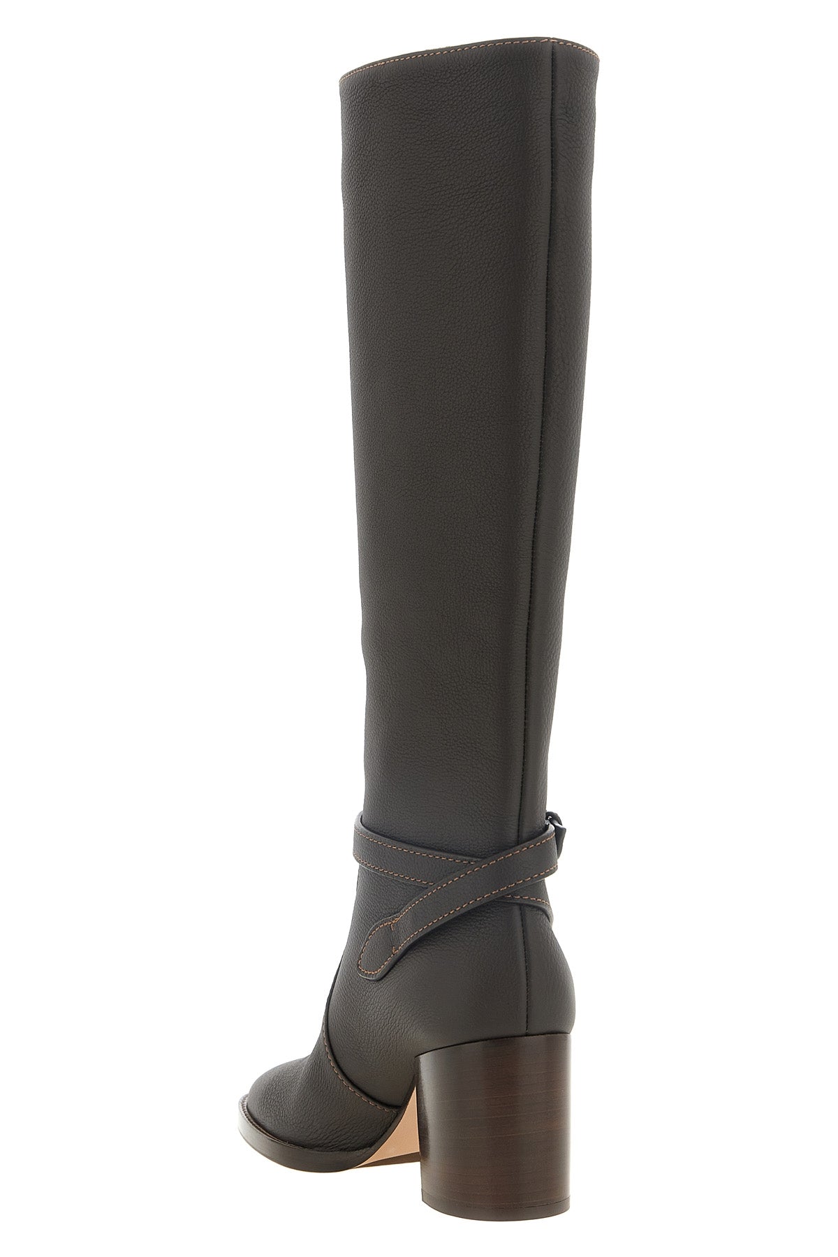 the gianvito rossi luxor high boot is made of fine hammered calf leather in th