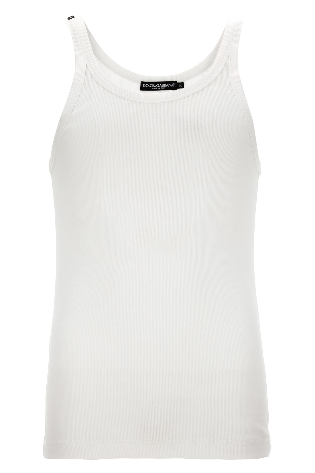 DOLCE &amp; GABBANA 50 ribbed cotton tank top