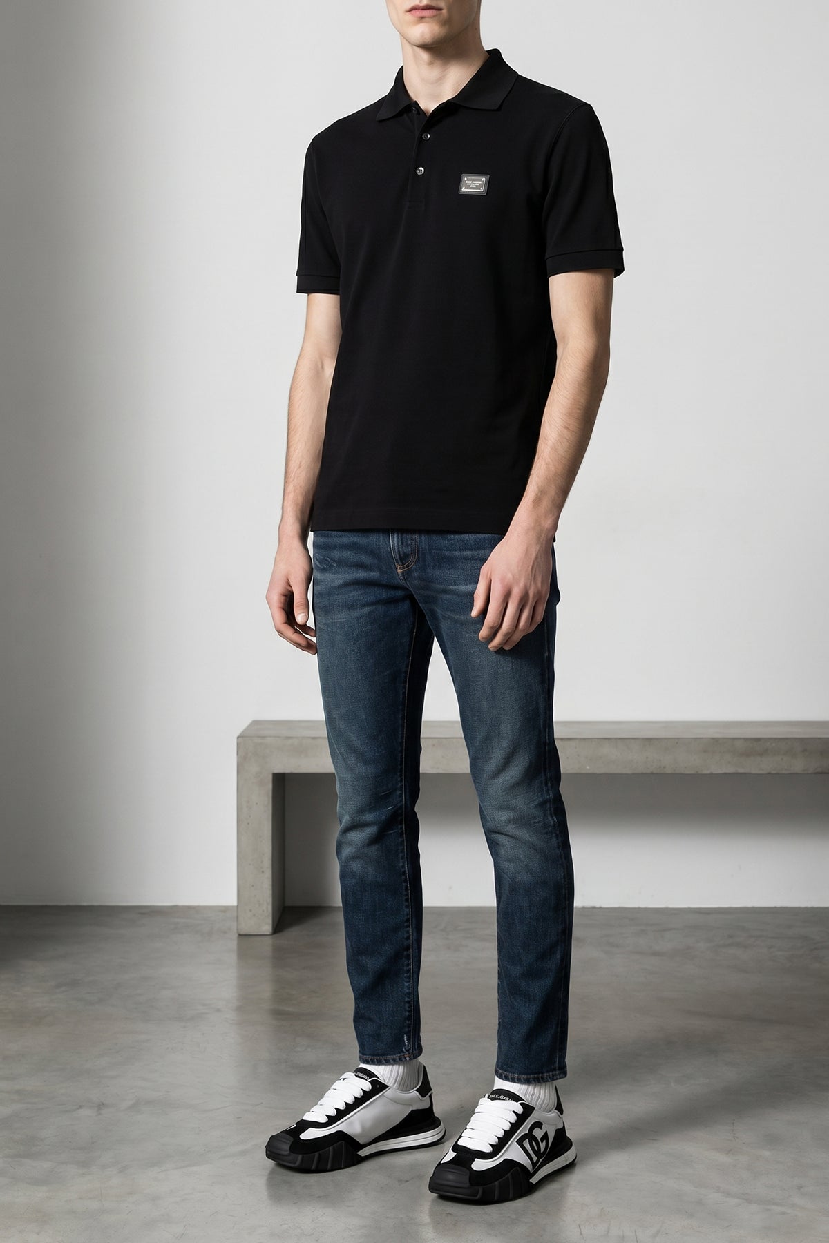 piqué cotton polo shirt