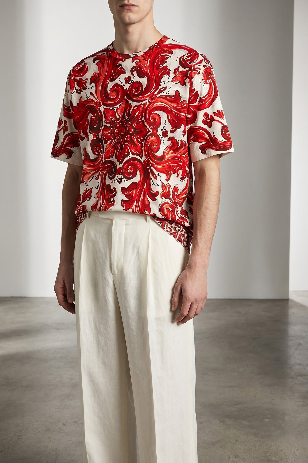 maiolica print cotton jersey t-shirt