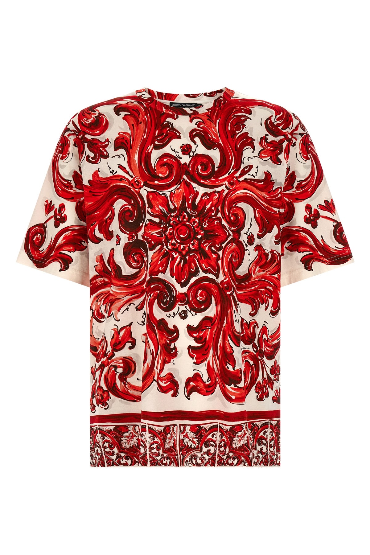 maiolica print cotton jersey t-shirt