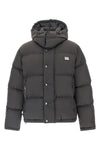quilted and padded synthetic fabric down jacket