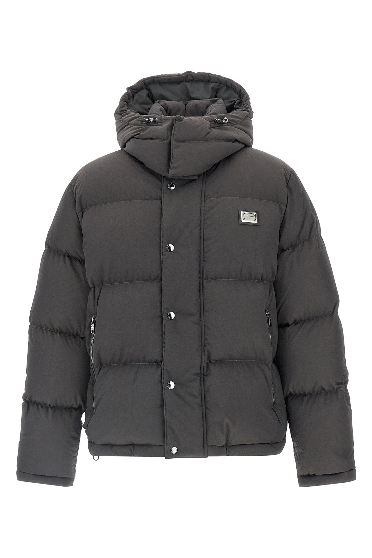 quilted and padded synthetic fabric down jacket