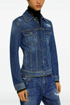 stretch cotton denim jacket