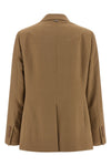 double-breasted blazer in viscose and linen blend