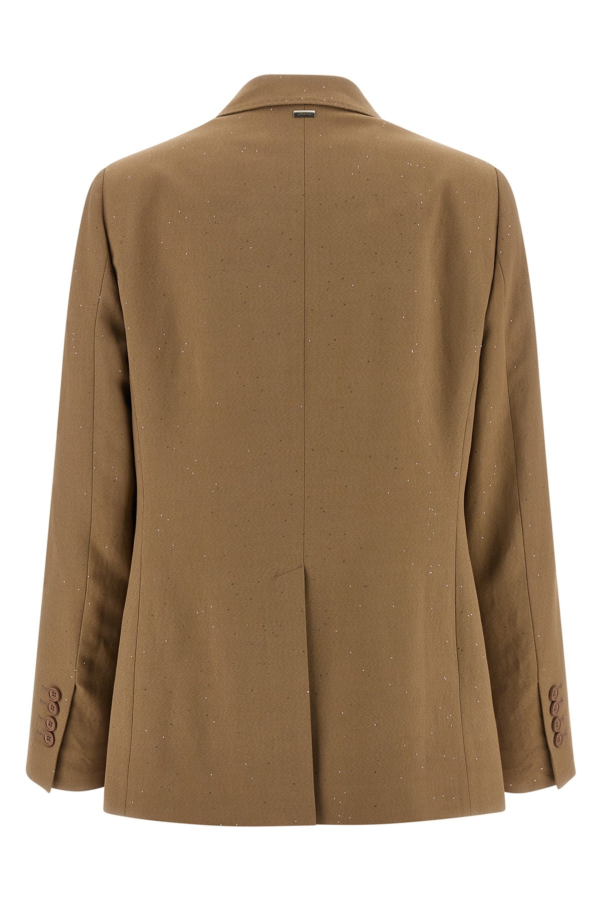 double-breasted blazer in viscose and linen blend