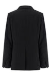 double-breasted blazer in viscose and linen blend