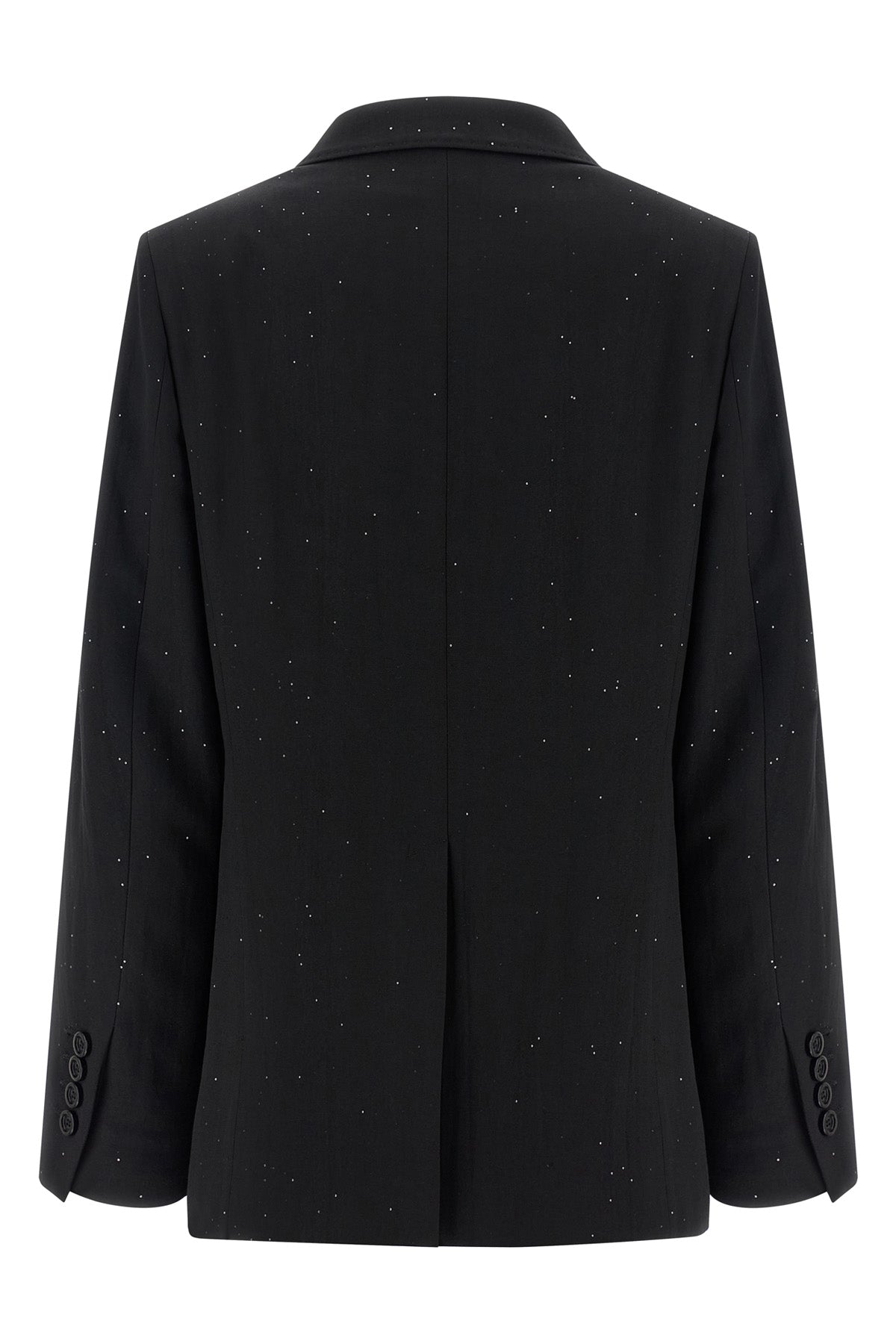 double-breasted blazer in viscose and linen blend
