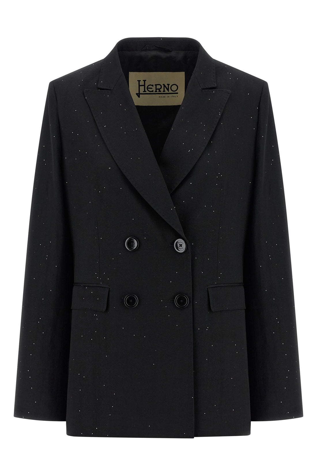HERNO 40 double-breasted blazer in viscose and linen blend