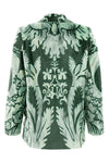 mereope all-over double-breasted velvet blazer