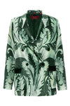 mereope all-over double-breasted velvet blazer