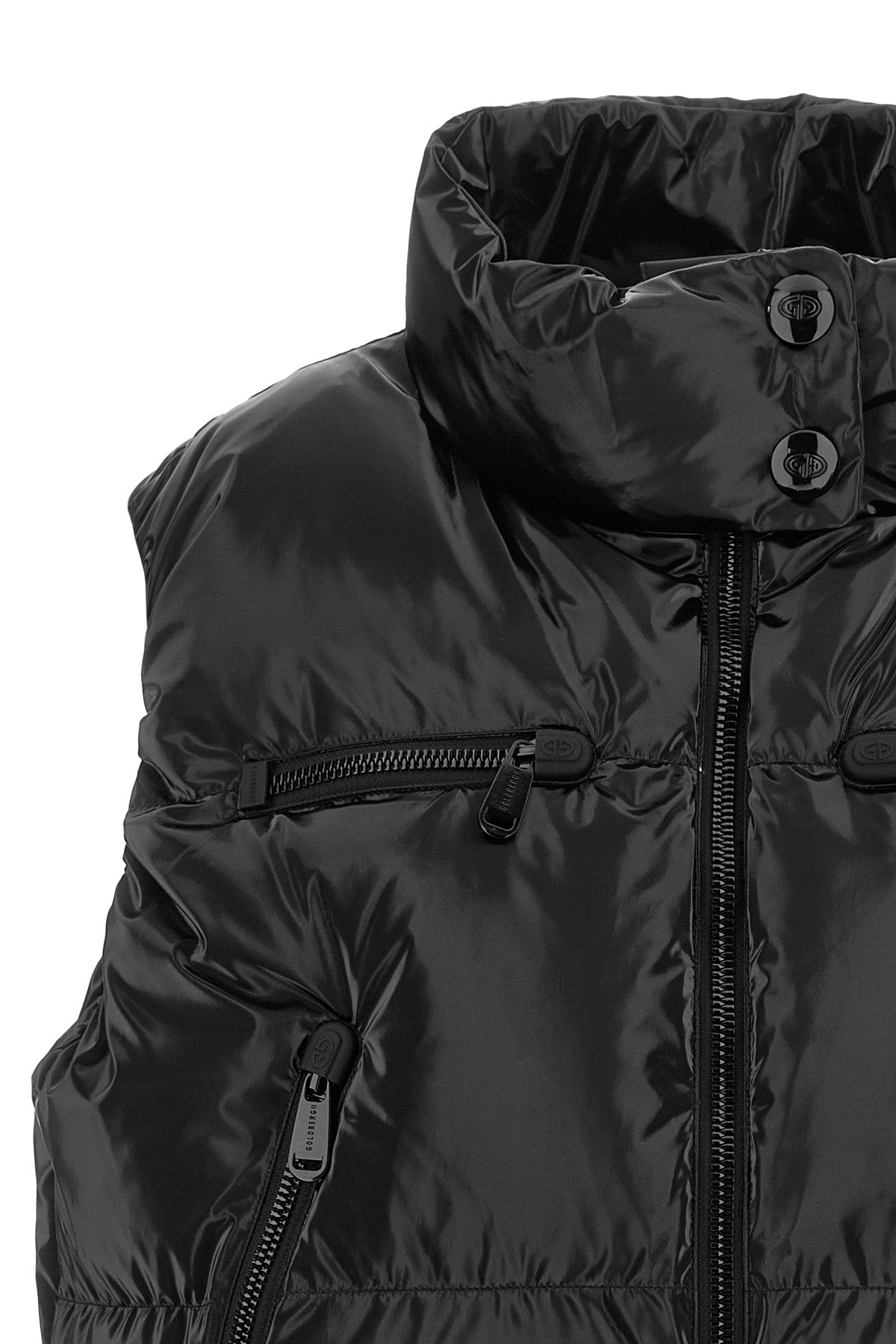 the goldbergh éclat padded vest redefines winter wear through a bold and conte