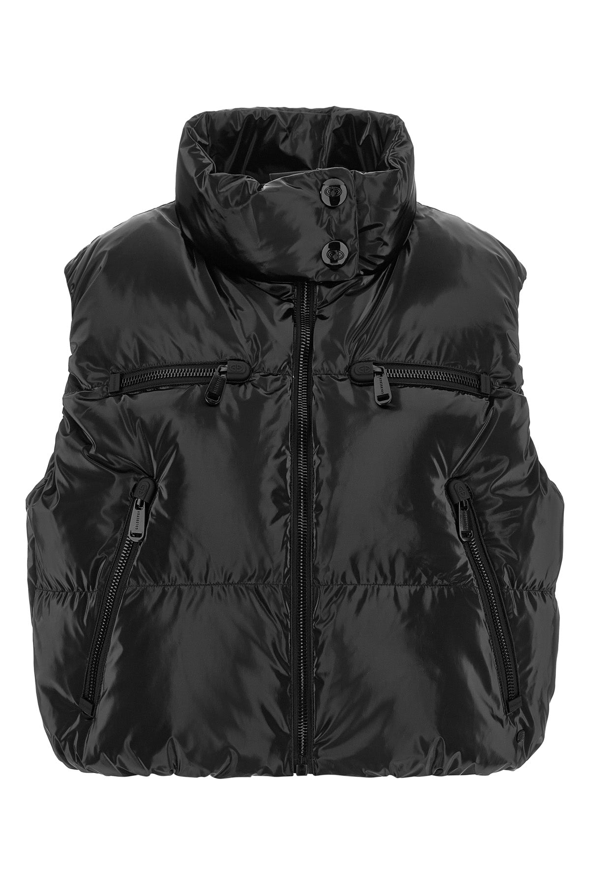 the goldbergh éclat padded vest redefines winter wear through a bold and conte