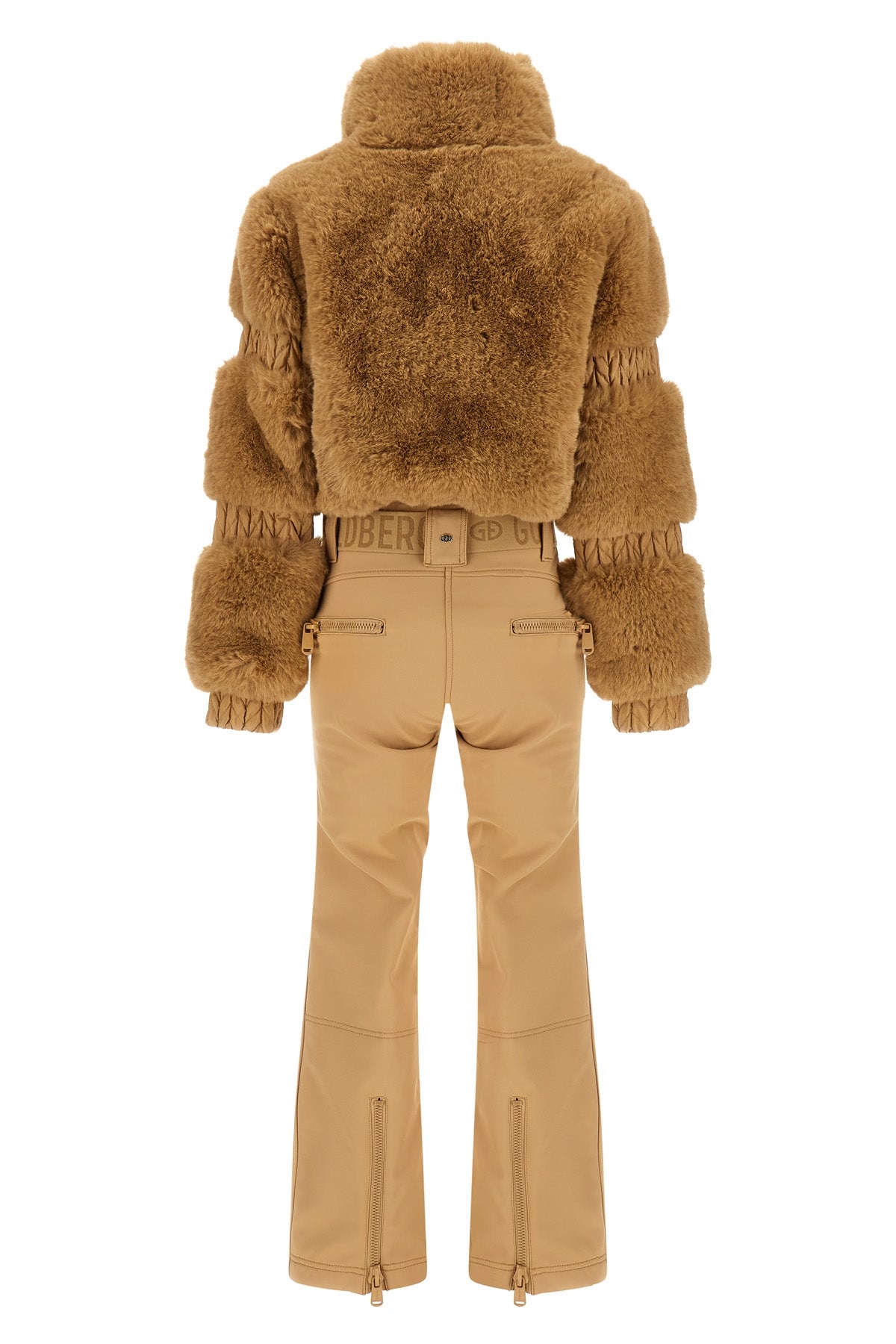 the goldbergh lieke ski suit redefines alpine clothing through a hybrid camel