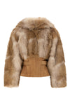 the elisabetta franchi jacket redefines the volumes of outerwear through a sophi