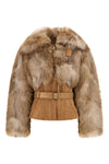 the elisabetta franchi jacket redefines the volumes of outerwear through a sophi