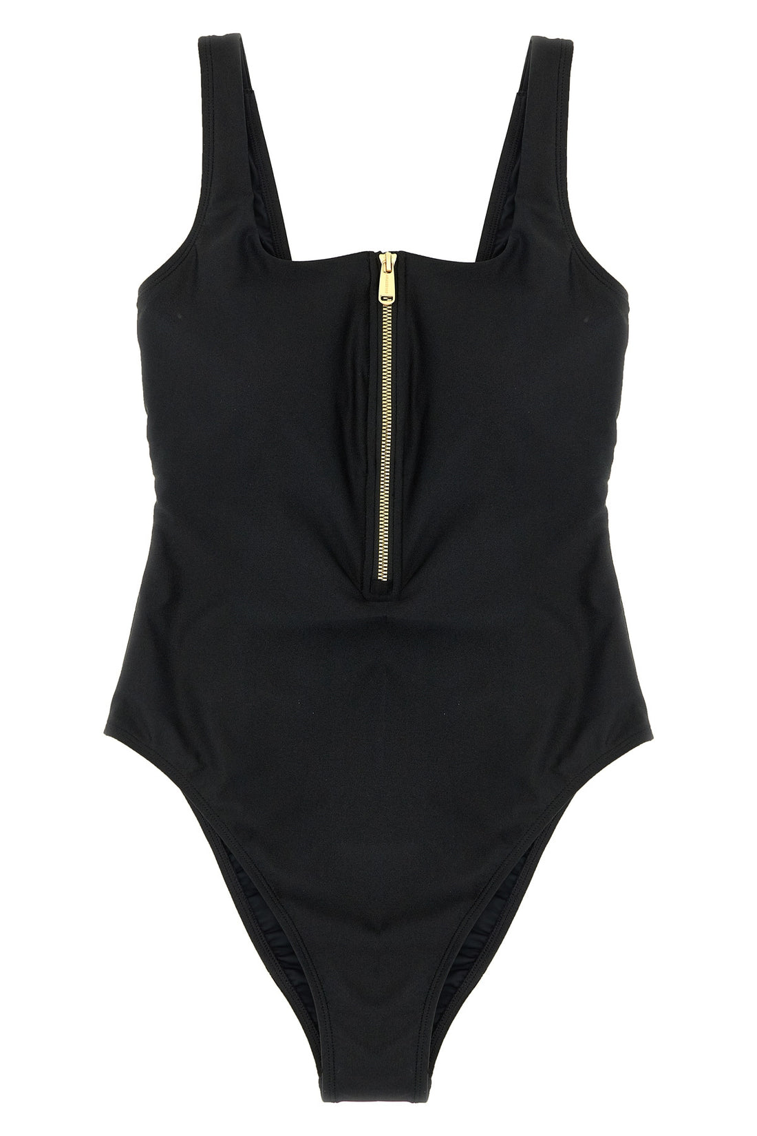 GOLDBERGH S quick-drying satin jersey one-piece swimsuit caviar