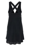 silk blend mini dress