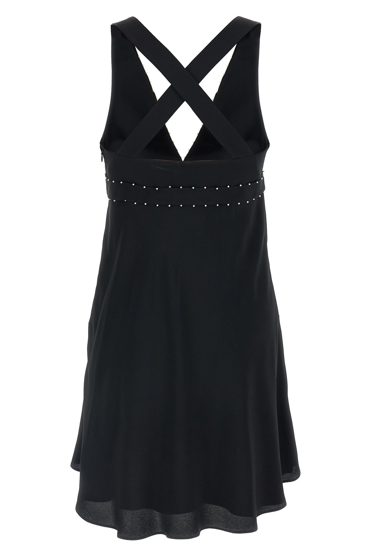 silk blend mini dress