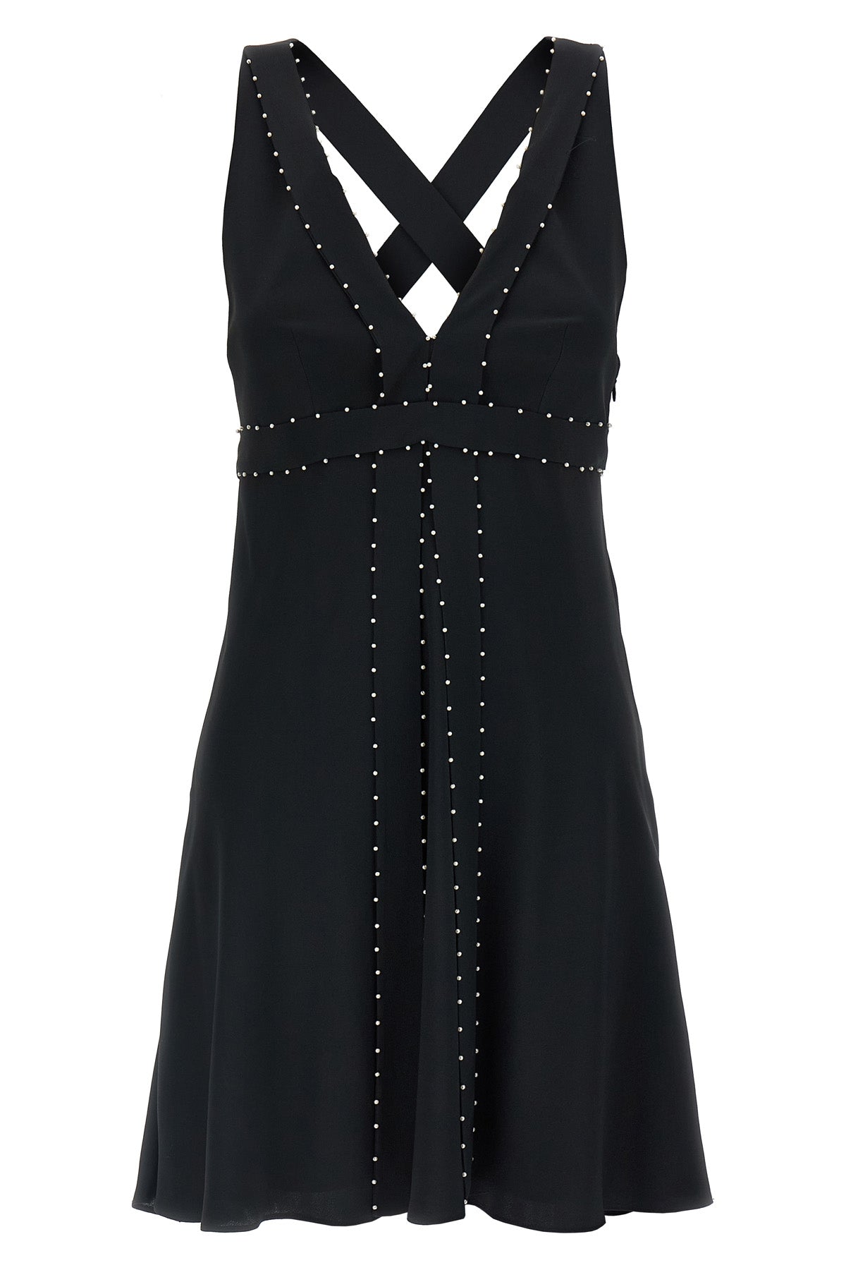 silk blend mini dress