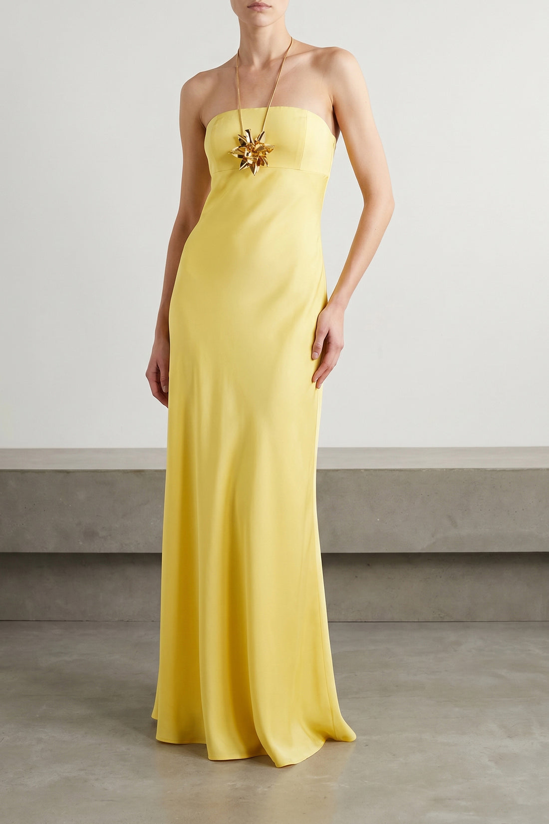 GIOVANNI BEDIN 40 long dress in silk chiffon
