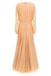 long silk chiffon dress