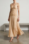 long silk chiffon dress