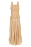 long silk chiffon dress