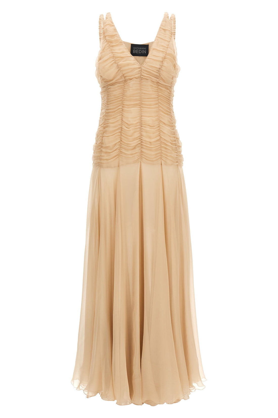 GIOVANNI BEDIN 38 long silk chiffon dress