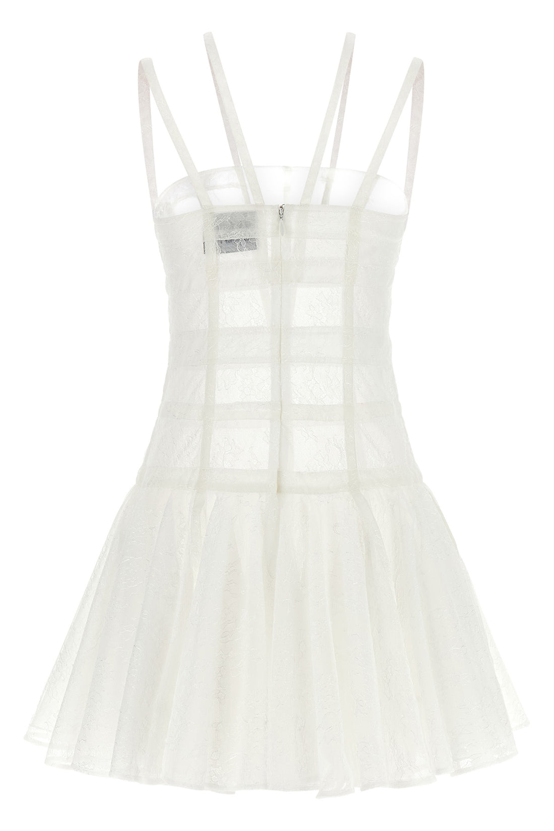 GIOVANNI BEDIN 38 chantilly semi-transparent lace mini dress
