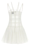 chantilly semi-transparent lace mini dress