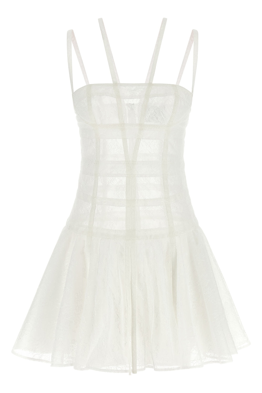 GIOVANNI BEDIN 38 chantilly semi-transparent lace mini dress