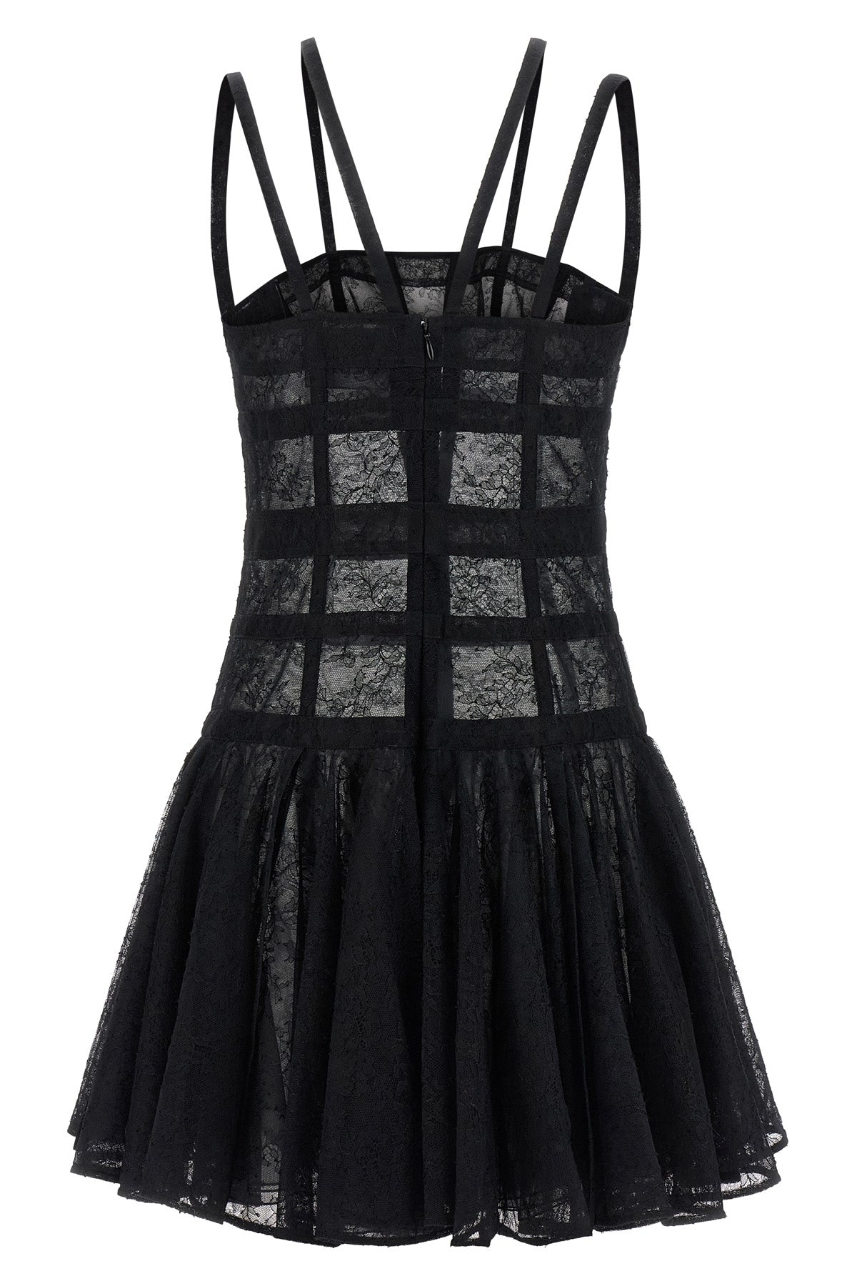 Giovanni Bedin Chantilly Semi-transparent Lace Mini Dress | Modecraze   MODECRAZE