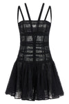 chantilly semi-transparent lace mini dress